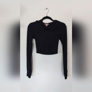 Hooded Long sleeve crop top (XS)